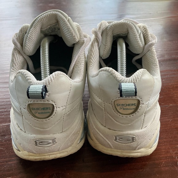 Skechers Sport Premium Sneakers Women's 7 White‎ Leather Slip-Resistant 1728EW - Picture 4 of 11